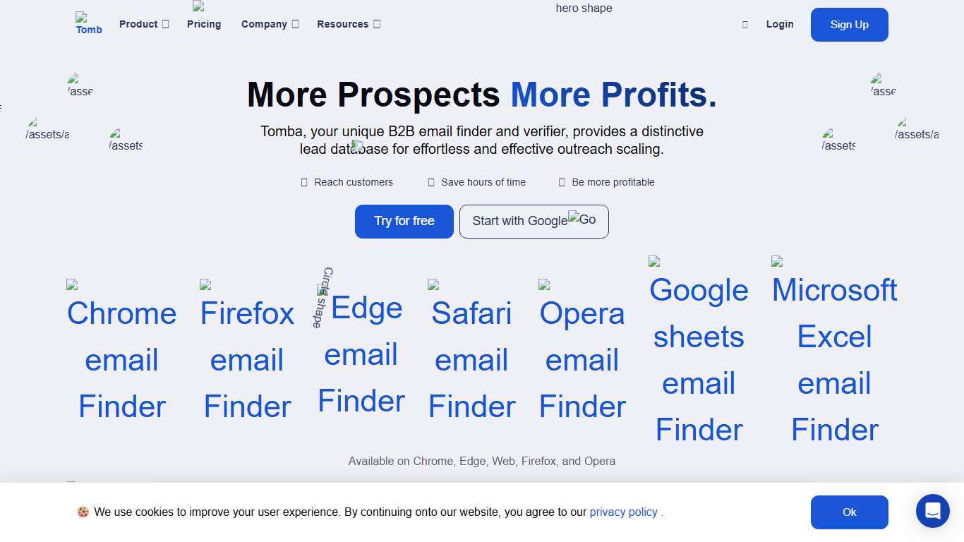 Find email addresses in seconds Tomba