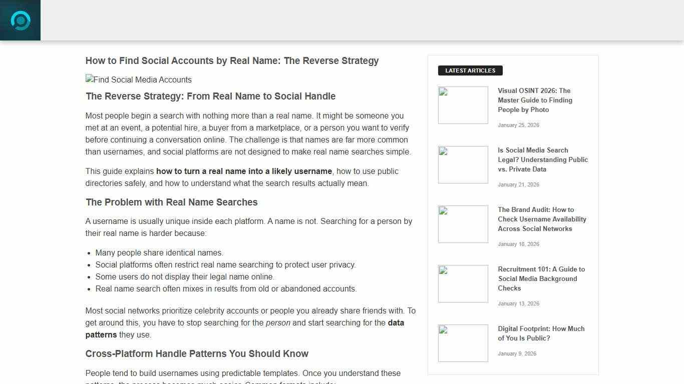 How to Find Social Accounts by Real Name: The Reverse Strategy