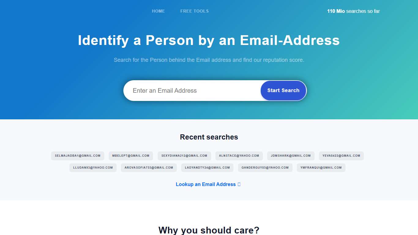 Uncover the identity behind a email communication with EmailSherlock.com